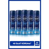 MEN Erkek Sprey Deodorant Fresh Active 150ml, Ter Kokusuna Karşı 48 Saat Koruma, X5 Adet