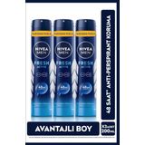 Men Erkek Sprey Deodorant Fresh Active 200ml,ter Kokusuna Karşı 48 Saat Koruma,avantajlı Boy,x3 Adet