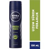 MEN Erkek Sprey Deodorant Fresh Power 150ml, Ter Korumasına Karşı 48 Saat Koruma, Hızlı Kuruma