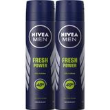 MEN Erkek Sprey Deodorant Fresh Power 150ml, Ter Korumasına Karşı 48 Saat Koruma, X2 Adet