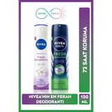 Men Erkek Sprey Deodorant Fresh Sensation 150ml Ve Kadın Sprey Deodorant Fresh Sensation 150ml