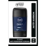 Men Erkek Stick Deodorant Deep Dimension Aktif Karbon 50ml, 72 Saat Anti-perspirant Koruma