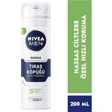 MEN Erkek Tıraş Köpüğü 200ml, Hassas Ciltler, Hızlı Koruma, Rahatlatıcı, Konforlu Tıraş Deneyimi