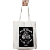 Men Of Mayhem Sons Of Anarchy Iki Tarafı Kalıcı Baskılı Yıkanabilir Okul Plaj Omuz Bez Çantası