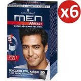 Men Perfect 90 Siyah 6 Adet Erkek Saç Boyası