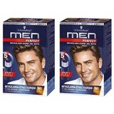 Men Perfect Saç Boyası 50 - Açık Kahve, 80 ml 2li Paket