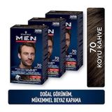 Men Perfect Saç Boyası 70 Koyu Kahve X 3 Adet