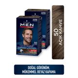 Men Perfect Schwarzkopf Men Perfect Saç Boyası 50- Açık Kahve -Kolay ve Hızlı Beyaz Kapama - 2 Adet
