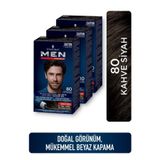 Men Perfect Schwarzkopf Men Perfect Saç Boyası 80- Kahve Siyah-Kolay ve Hızlı Beyaz Kapama -3 ADET