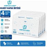 Mena Kağıt Klozet Kapak Örtüsü 4 Kutu Avantaj Paketi Hijyenik Tek Kullanımlık 1000 Adet
