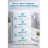 MENA KAĞIT Klozet Kapak Örtüsü Tek Kullanımlık 250+2 Adet Hijyenik Tuvalet Örtüsü 4’lü Paket