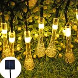 Mena Rise 10 LED 2 Metre Sarı Kristal Su Damlası Güneş Enerjili LED Işık Solar Bahçe Ağaç Lamba Aydınlatması - Lisinya