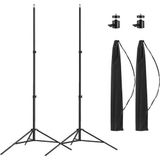 Mena Rise 2 Paket Alüminyum Işık Fotoğrafçılığı Tripod Standı, Kılıflı, 7 Ayaklar Taşınabilir F