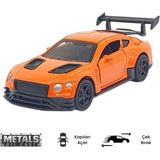 Mena Rise Çek Bırak Metal Küçük Arabalar 8 cm - 6411A - Turuncu (Lisinya)