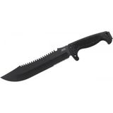 Mena Rise F03T Kamp Tırtıklı Testereli Outdoor Pala / Bıçak 39 cm - Kauçuk Saplı - Lisinya