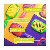 Mena Rise Fhı Heat Unbrush Islak ve Kuru Havalandırmalı Dolaşık Açıcı Saç Fırçası, Limon Kireç Yeşili - Kestane Akaju