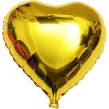 Mena Rise Kalp Balon Folyo Sarı 60 cm 24 Inç - Lisinya