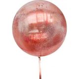 Mena Rise Kırmızı Simli Yuvarlak Şeffaf Balon 24 Inç - Lisinya