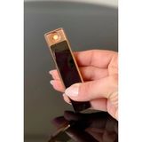 Mena Rise Kızaklı Gold USB Şarjlı Çakmak Alevsiz Elektronik Çakmak Rüzgarda Sönmez Kablo Dahil