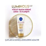 Mena Rise Nıvea LUMINOUS630 Leke ve Iz Karşıtı Vücut Bakım Kremi 200ML, Çatlak ve Güneş Lekesi Iyileştirici, 48 Saat Nemlendirici