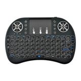 Mena Rise Smart Tv Box Ps3 Uyumlu Kablosuz Dokunmatik Işıklı Şarjlı Touchpadli Mini Q Klavye ( Lisinya )