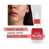 Mena Rise Vıtayes Aha%10 Bha%2 Kırmızı Peeling Cilt Serumu - Gözenek Sıkılaştırıcı, Cilt Canlandırıcı, Yenileyici, Ton Eşitleyici, Arındırıcı, Siyah Nokta ve Akne Karşıtı, Anti-Aging, Yaşlanma Karşıtı 30 ml