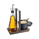 Menage X-Plosıon M – Tuz ve Karabiber Değirmeni Altlık, Dondurulmamış, Ahşap, Yüksek Kaliteli Paslanmaz Çelik, Baharat Değirmeni, Sirke Dispenseri, Zeytinyağı Dispenseri, - Acı Kahve - Option-1
