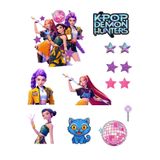 Menar Tasarım Ütü İle Yapışan Tekstil Dtf Transfer Baskı 1 Adet Kpop Demon Tasarımlı Her Kumaşa Uyumlu