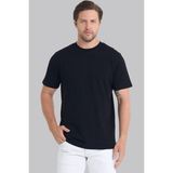 Mencod 4127 Erkek %100 Pamuk Basic Tişört Regular Fit Bisiklet Yaka Canlı Dokulu - Siyah - 2XL