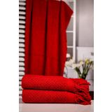 Menderes Home Cotton Collection Bukle Banyo Havlusu Peşkir Kırmızı