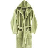 Menderes Home Cotton Collection Bukle Bukle Kapşonlu Bornoz Düz Yeşil - XL