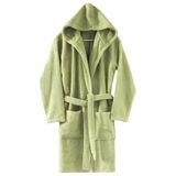 Menderes Home Cotton Collection Bukle Medium Kapşonlu Bornoz Düz Yeşil