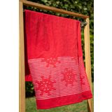 Menderes Home Cotton Collection Bukle Plaj Havlusu Çark Kırmızı