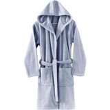Menderes Home Cotton Collection Bukle Small Kapşonlu Bornoz Düz Gri