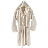 Menderes Home Cotton Collection Bukle Small Kapşonlu Bornoz Düz Krem