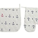 Menderes Home Cotton Collection Döşemelik Tutacak+Eldiven Nile