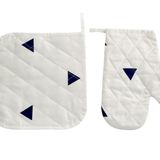 Menderes Home Cotton Collection Döşemelik Tutacak+Eldiven Teal