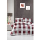 Menderes Home Cotton Collection Flanel Çift Kişilik Nevresim Takımı Red