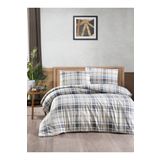 Menderes Home Cotton Collection Flanel (PAZEN) Tek Kişilik Nevresim Takımı 1394 Gray Natur