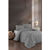 Menderes Home Cotton Collection Flanel R Çift Kişilik Nevresim Takımı Mongar Siyah