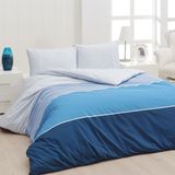 Menderes Home Cotton Collection Ranforce Battal Ebat Nevresim Takımı Iva Mavi - 220 x 240 cm