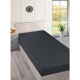Menderes Home Cotton Collection Ranforce Tek Kişilik Çarşaf Düzboya Antrasit - Renkli