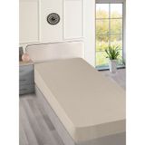 Menderes Home Cotton Collection Ranforce Tek Kişilik Çarşaf Düzboya Bej