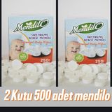 Mendilo 500 Yaprak Sıkıştırılmış Tablet Mendil 2 Kutu Paraben İçermez Hassas Temizlik