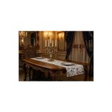 Menekşe Çiçek Baskılı Duck Kumaş Runner 40X140 Cm 761