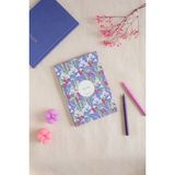 Menekşe Desenli Bez Ciltli Defter - 7