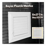 Menfez Banyo Wc Tuvalet Depo Havalandirma Plastik Panjur Beyaz 27X32 Cm
