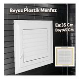 Menfez Banyo Wc Tuvalet Depo Havalandirma Plastik Panjur Beyaz 35X45 Cm