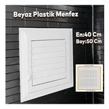 Menfez Banyo Wc Tuvalet Depo Havalandirma Plastik Panjur Beyaz 40X50 Cm