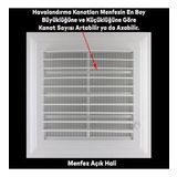 Menfez Banyo Wc Tuvalet Depo Havalandirma Plastik Panjur Beyaz 45X55 Cm